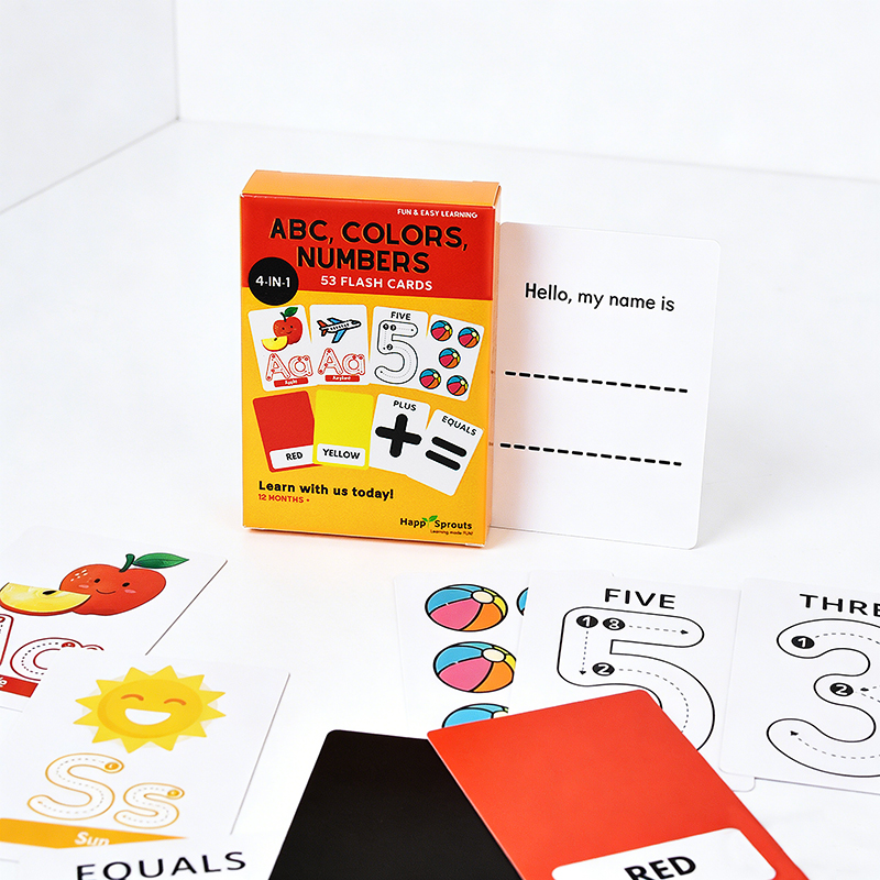 4-in-1 Kids Learning Flash Cards ABC Alphabet, Numbers, Colors & Math Symbols 53 Educational Flash Cards for Toddlers-1 (2)