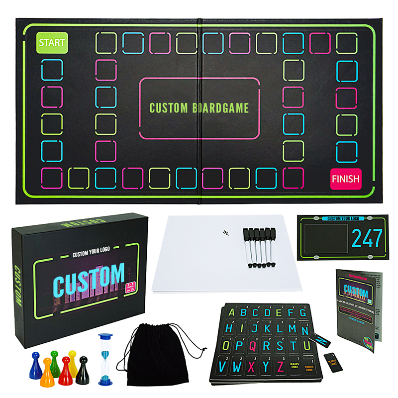 Custom Creative Board Game Interactive Word & Strategy Game Set Party & Family Tabletop GameKey-2