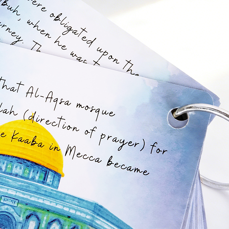 Islamic Learning Flash Cards for Kids Mosque Theme Educational Cards Portable Flip Study CardsKey-1 (3)