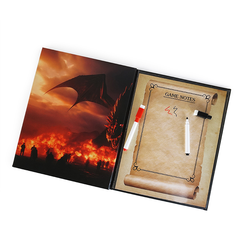 RPG Game Master Screen Foldable DM Screen for Tabletop Role-Playing Games Dry-Erase Game Notes Panel (4)